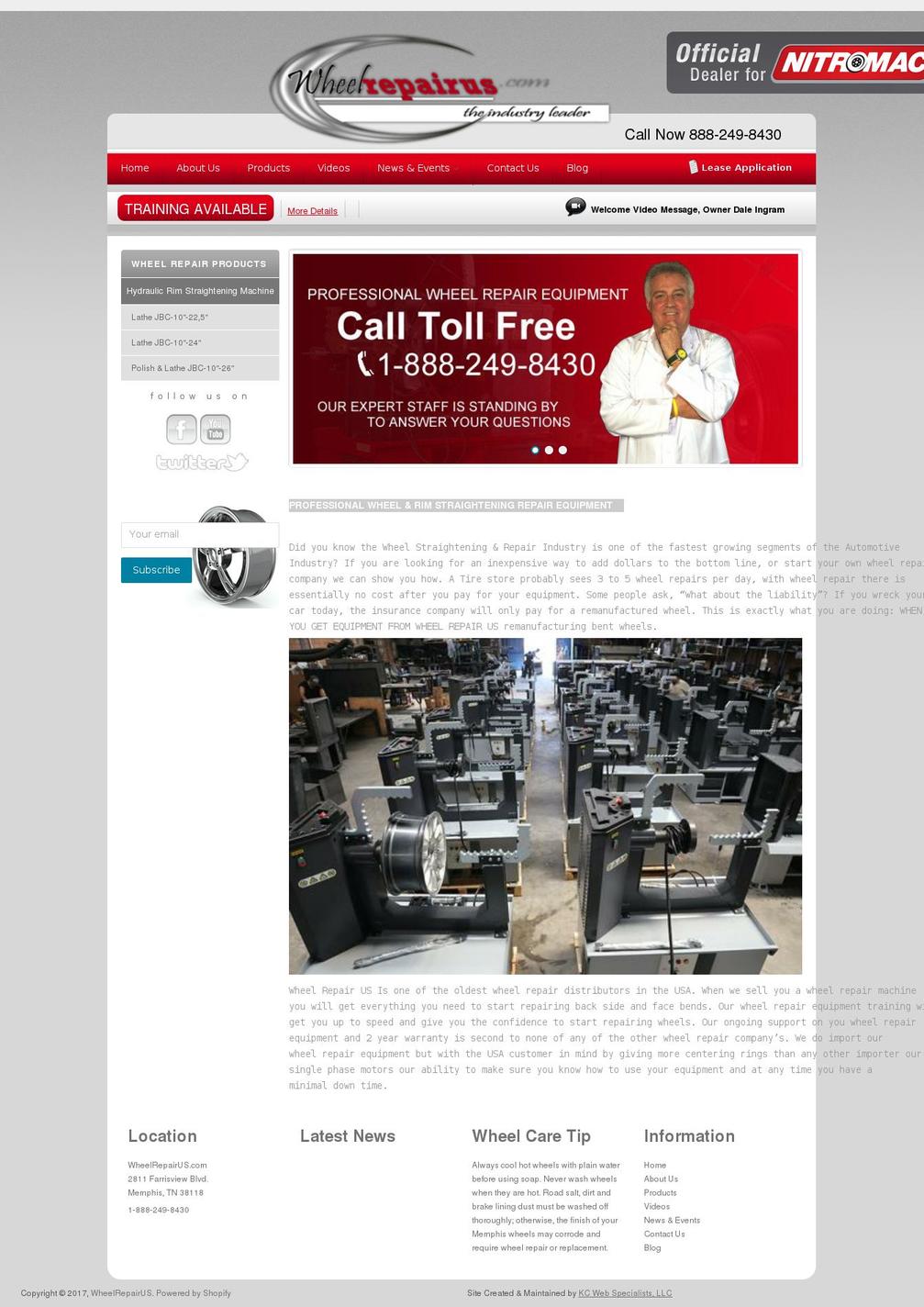 wheelrepairus.com shopify website screenshot