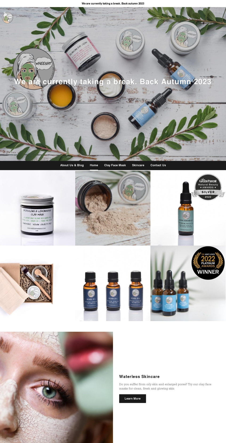 wheeshtmasks.co.uk shopify website screenshot