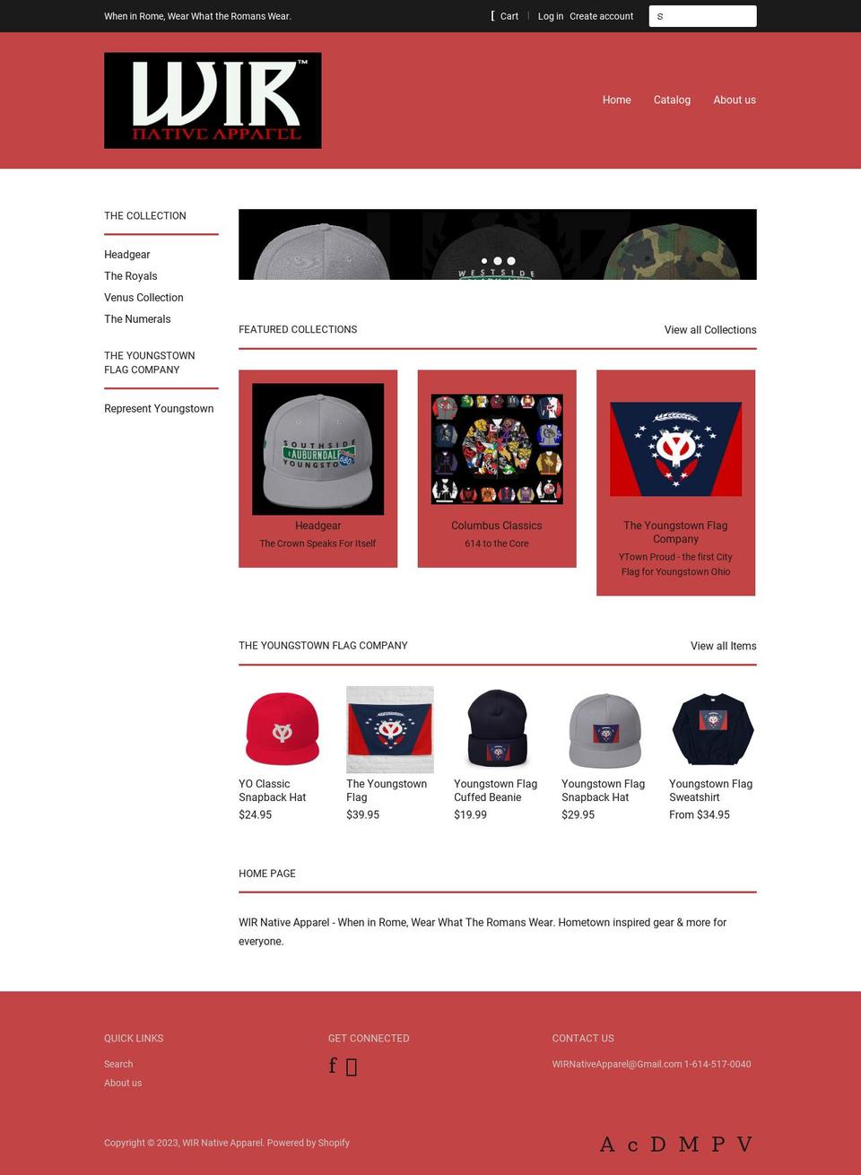 wheninrome.store shopify website screenshot