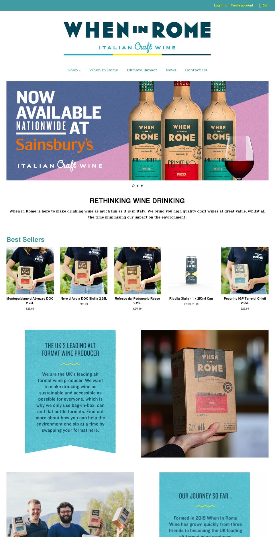 wheninromewine.com shopify website screenshot