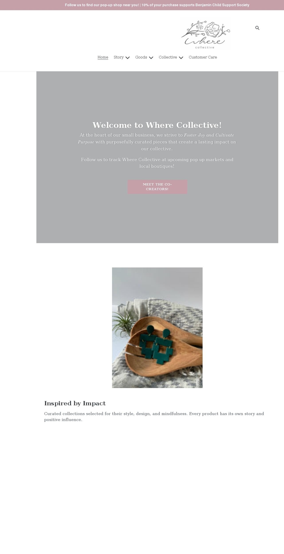 wherecollective.com shopify website screenshot