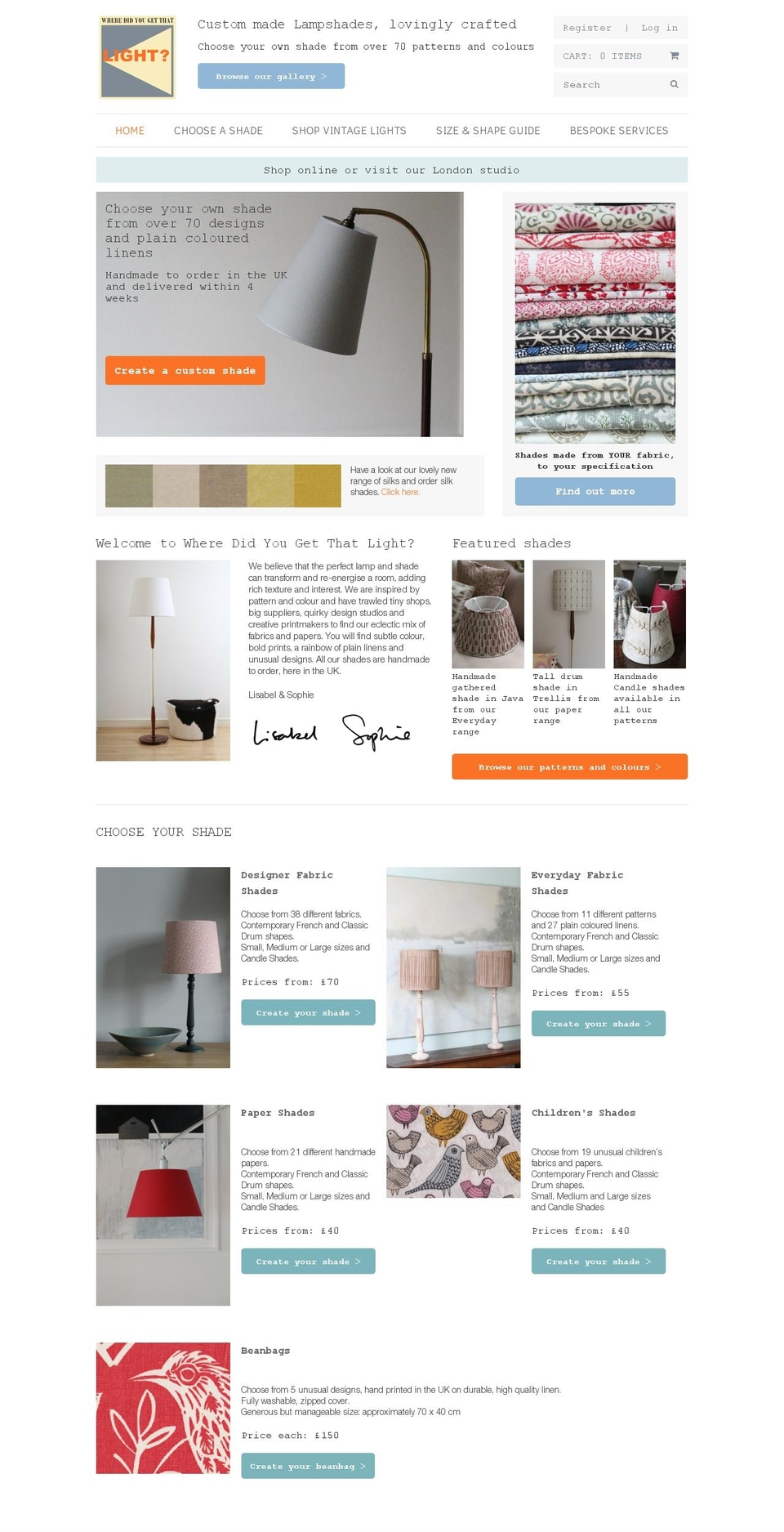 wheredidyougetthatlight.com shopify website screenshot