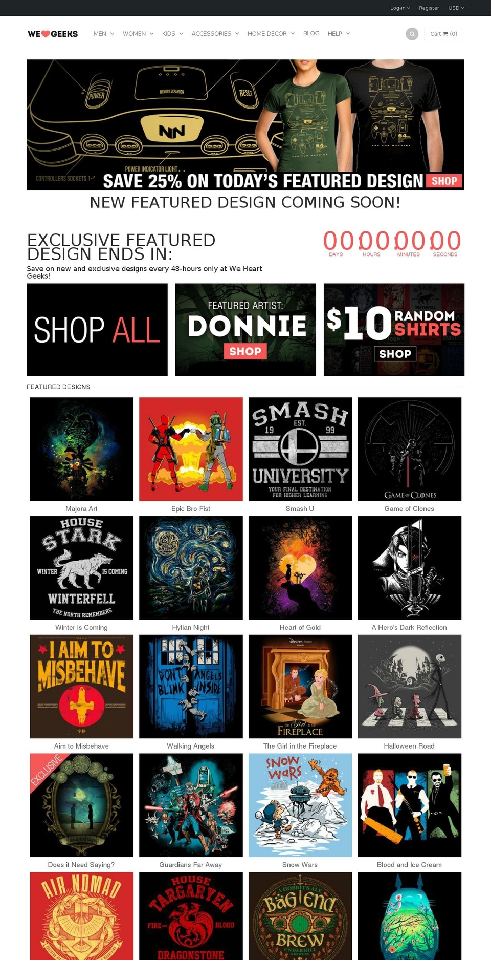 wheregeeksgo.com shopify website screenshot