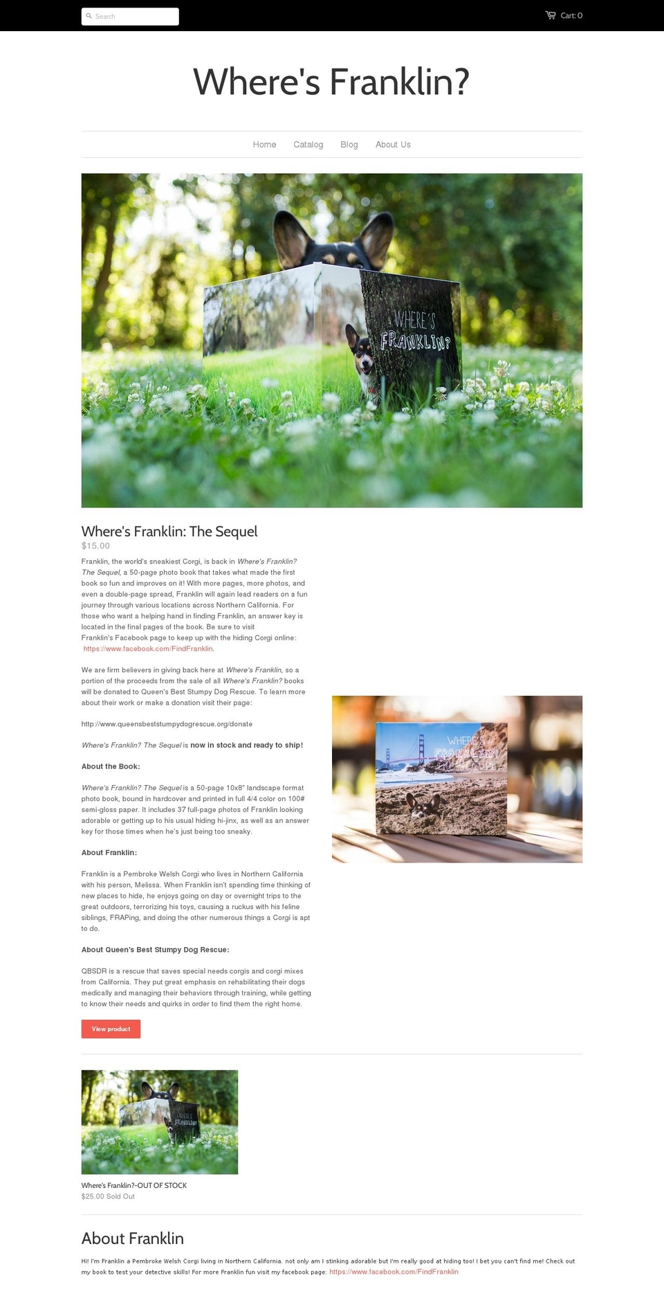 wheres-franklin.myshopify.com shopify website screenshot