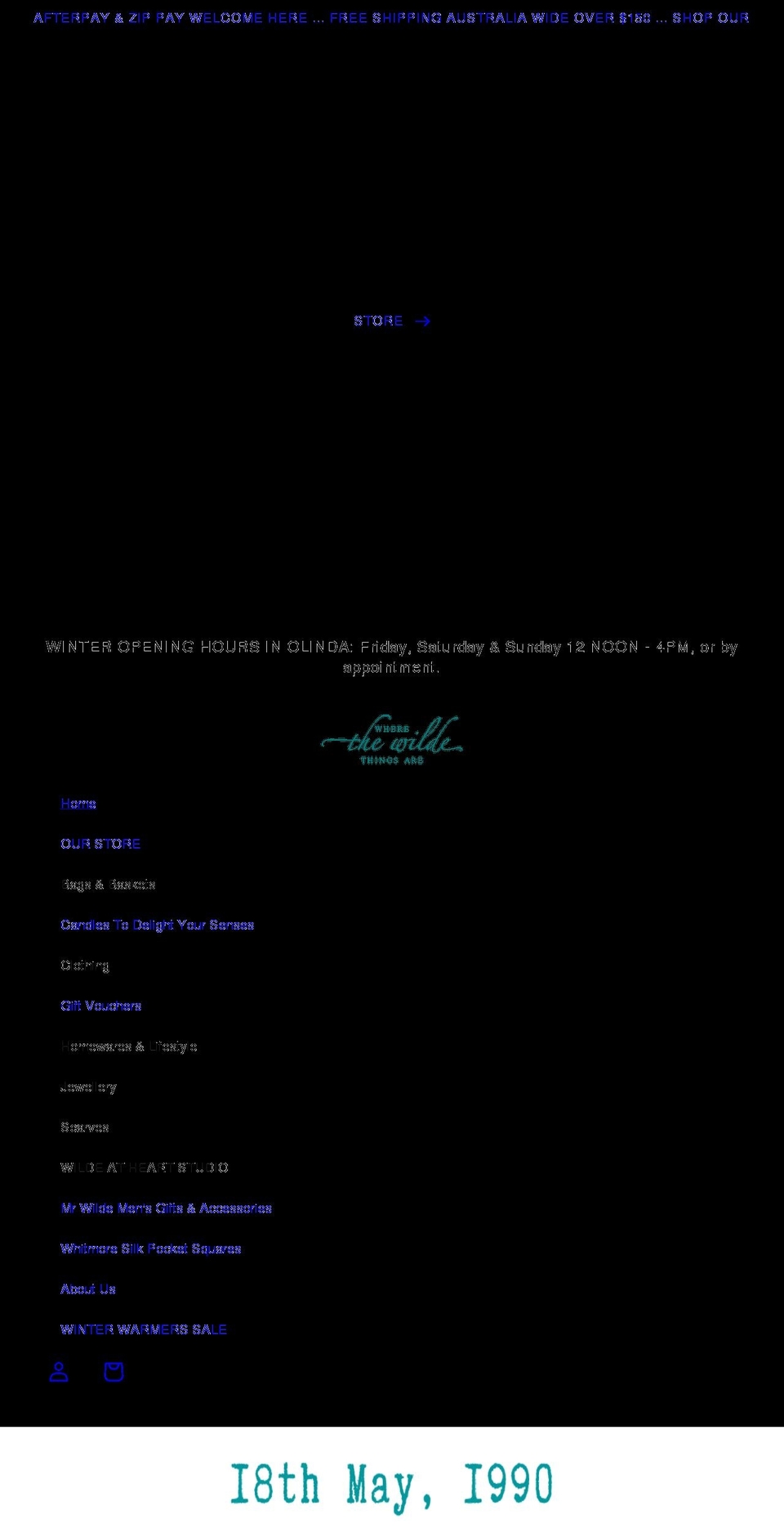 wherethewildethingsare.com.au shopify website screenshot