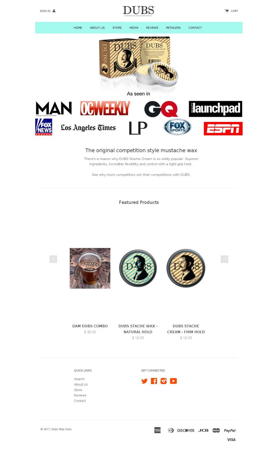 wheretobuymustachewax.com shopify website screenshot