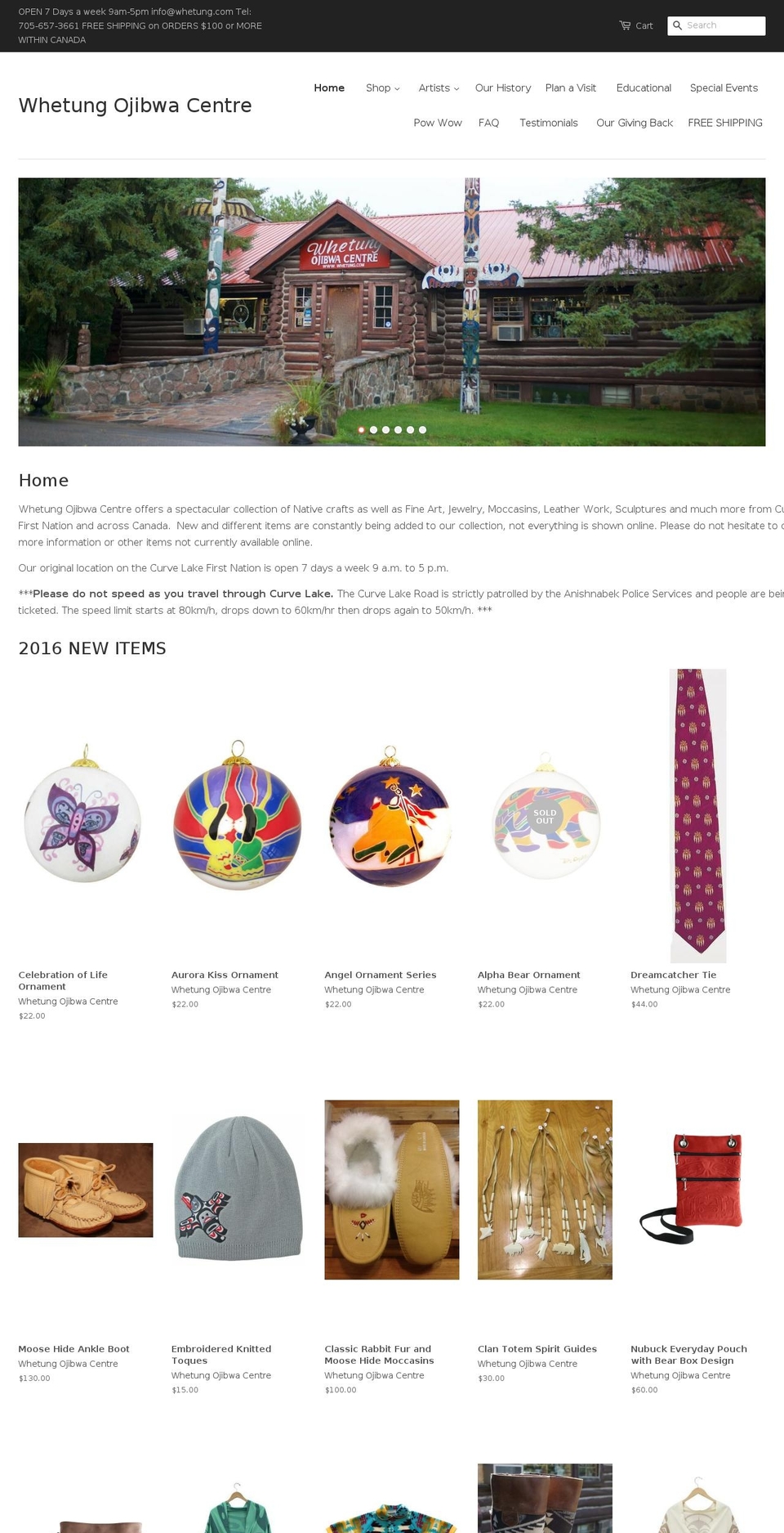 whetung.com shopify website screenshot