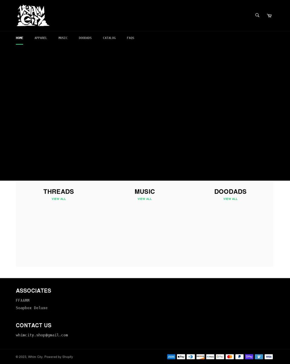 whim-city.myshopify.com shopify website screenshot