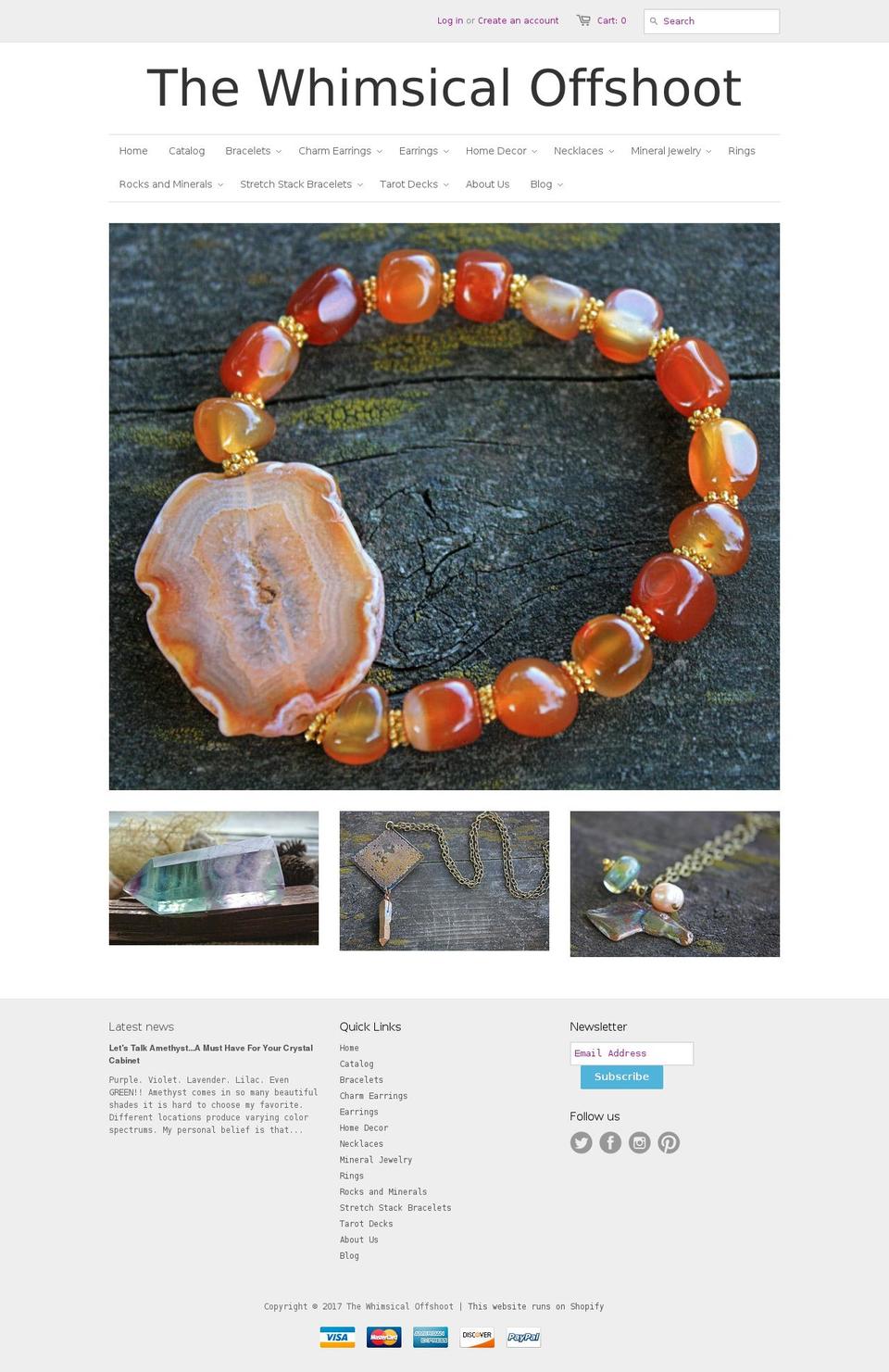 whimsicaloffshoot.com shopify website screenshot