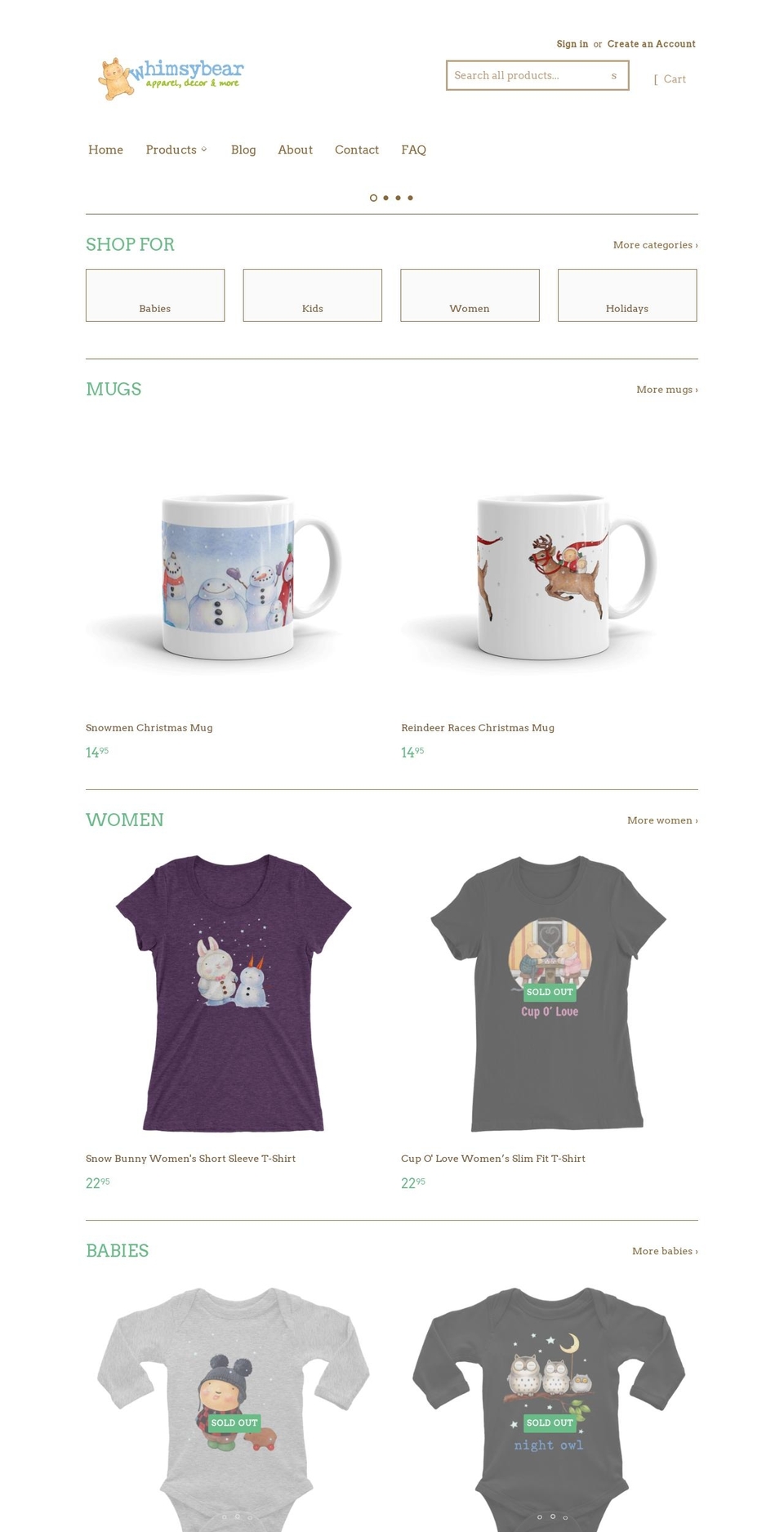 whimsybear.shop shopify website screenshot