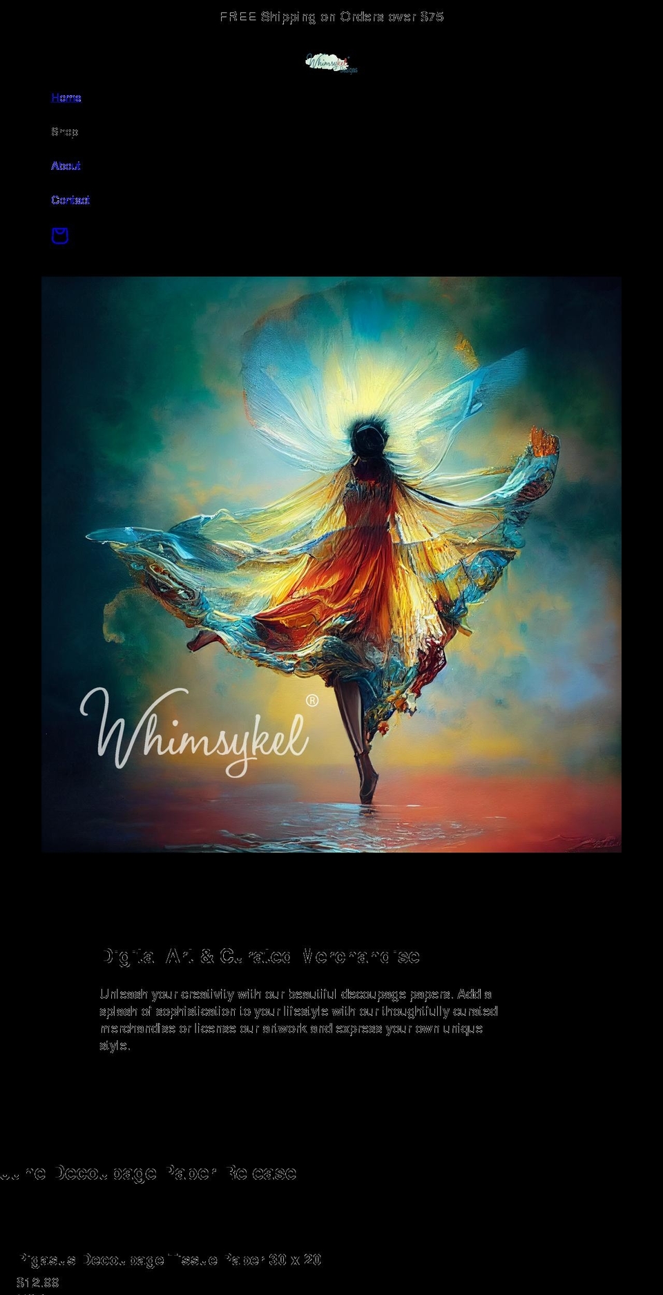 whimsykel.com shopify website screenshot