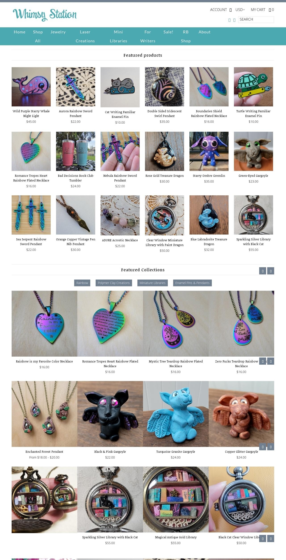 whimsystation.com shopify website screenshot