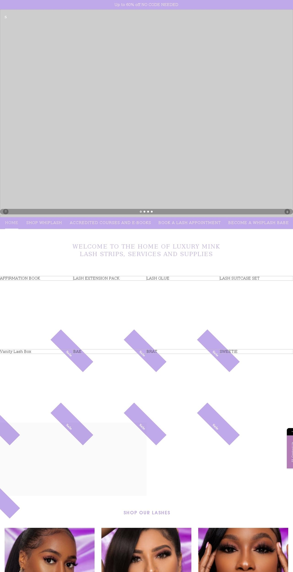 whiplashbyaj.com shopify website screenshot
