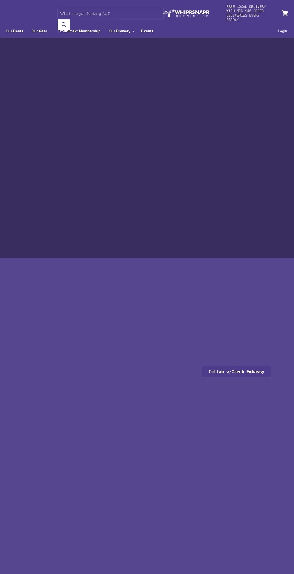 whiprsnaprbrewingco.com shopify website screenshot