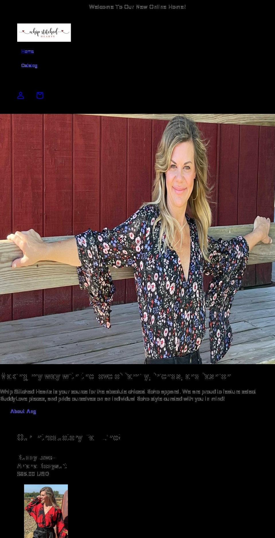 whipstitchedhearts.com shopify website screenshot