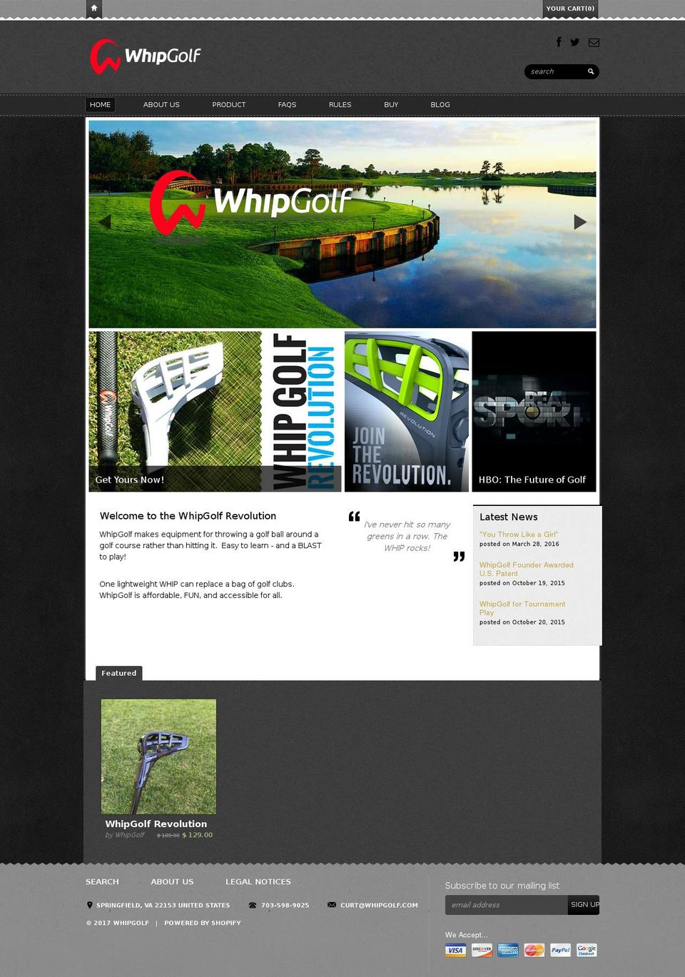 Reign Shopify theme site example whipstx.com