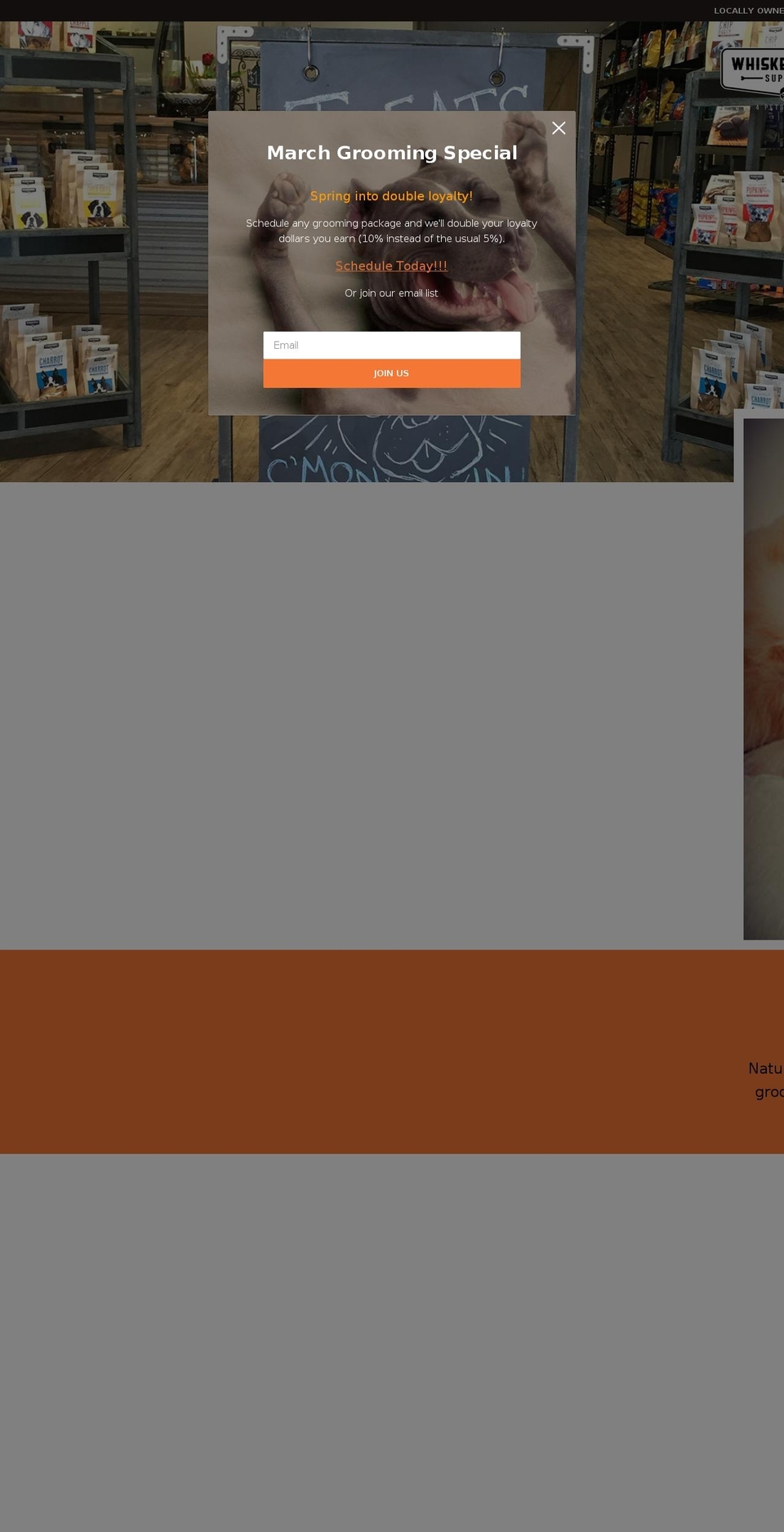 whiskerbones.com shopify website screenshot