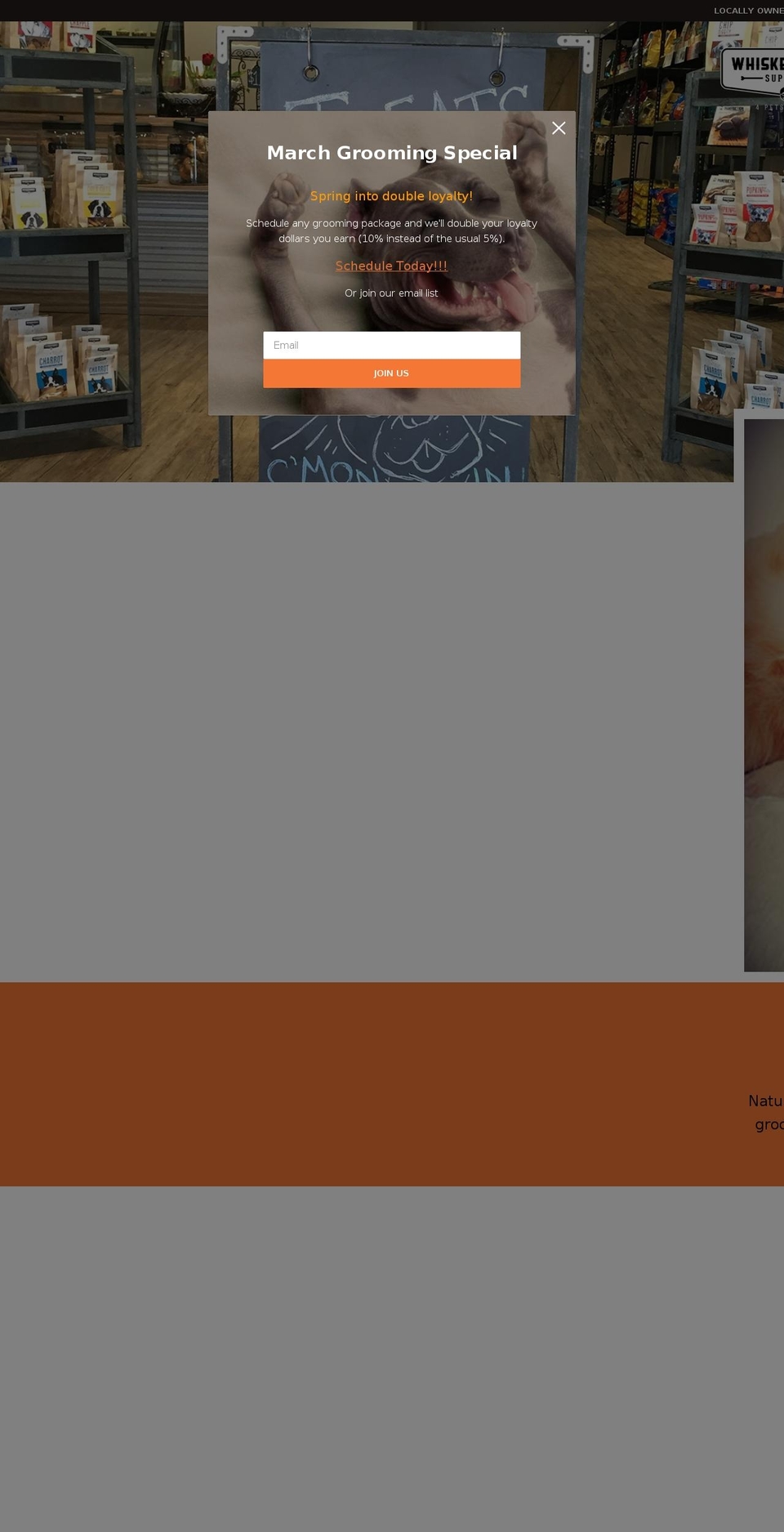 whiskerbones.net shopify website screenshot