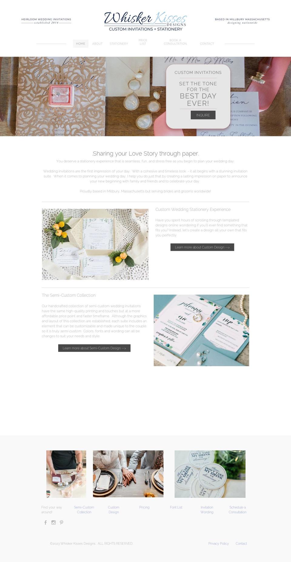 whiskerkissesdesigns.com shopify website screenshot