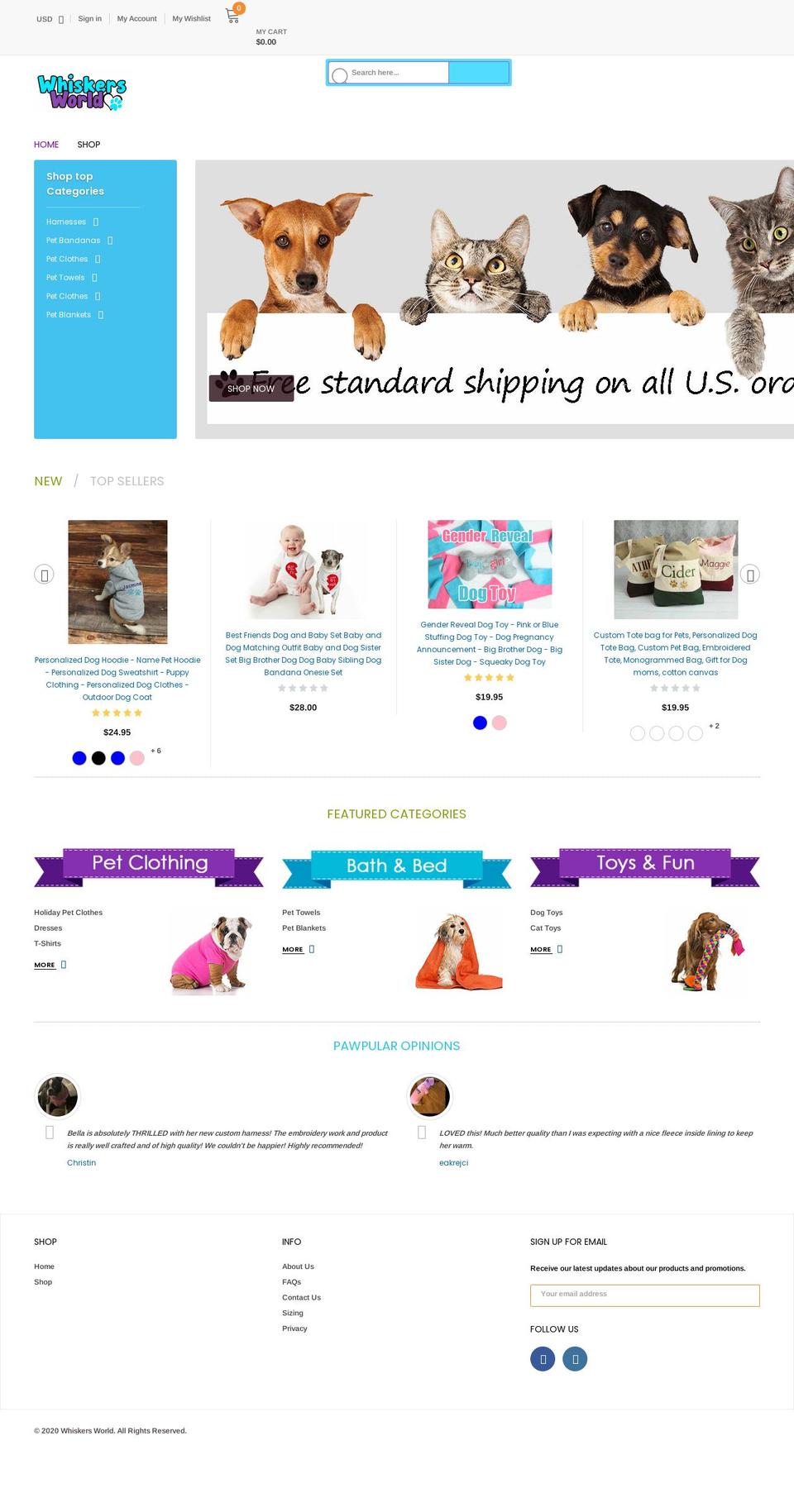 Petica----sections-ready Shopify theme site example whiskersworld.com