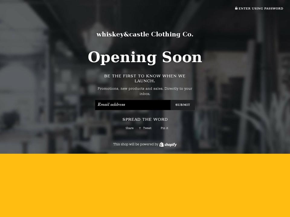 whiskey-castle.myshopify.com shopify website screenshot