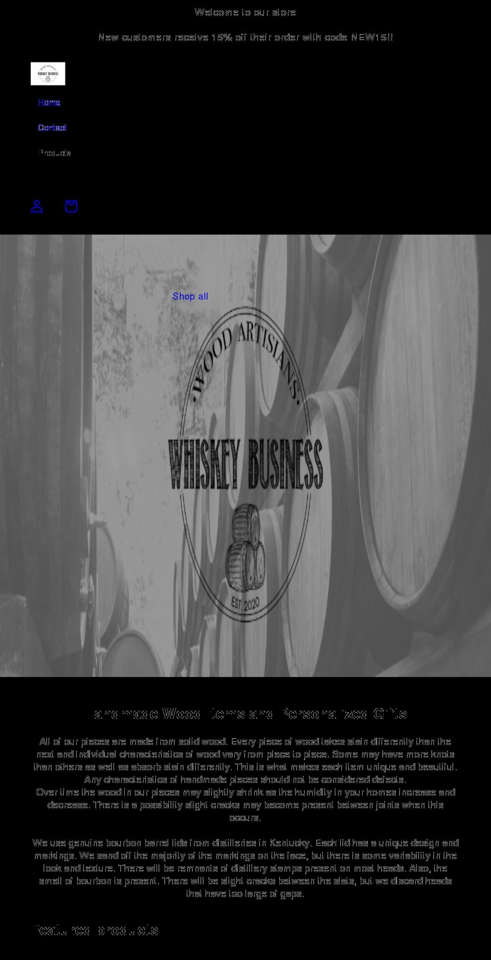 Whisk Shopify theme site example whiskeybusinessky.com