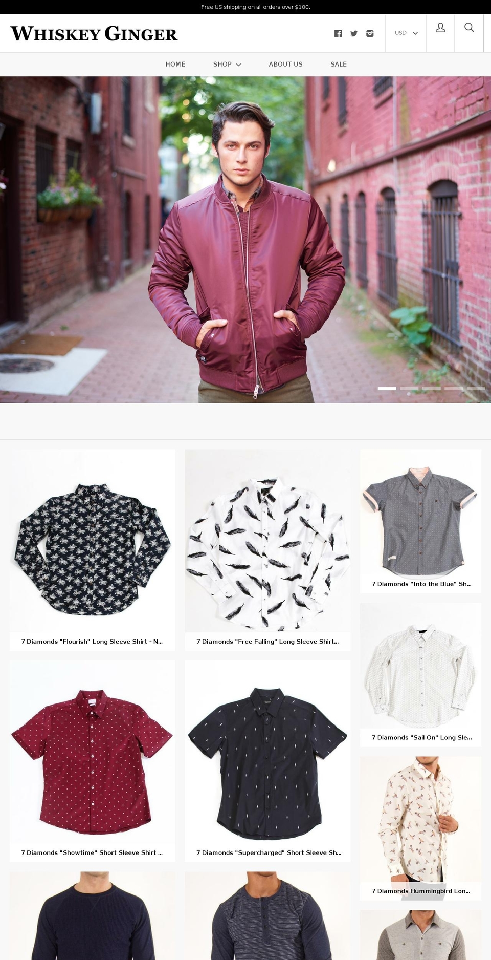whiskeygingershop.com shopify website screenshot