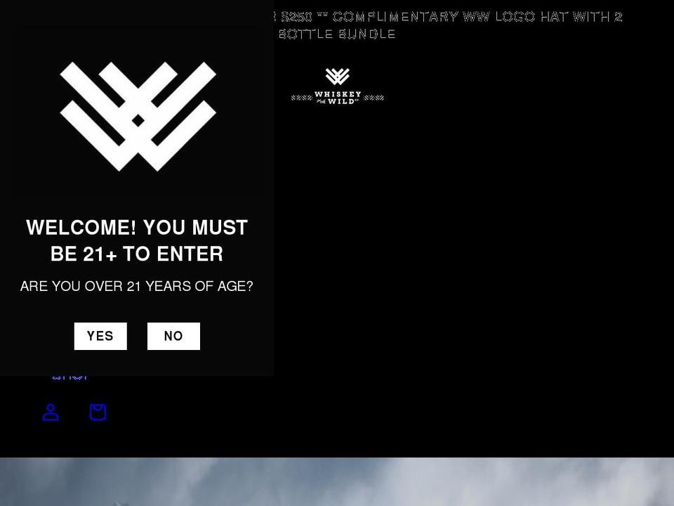 whiskeyinthewild.com shopify website screenshot