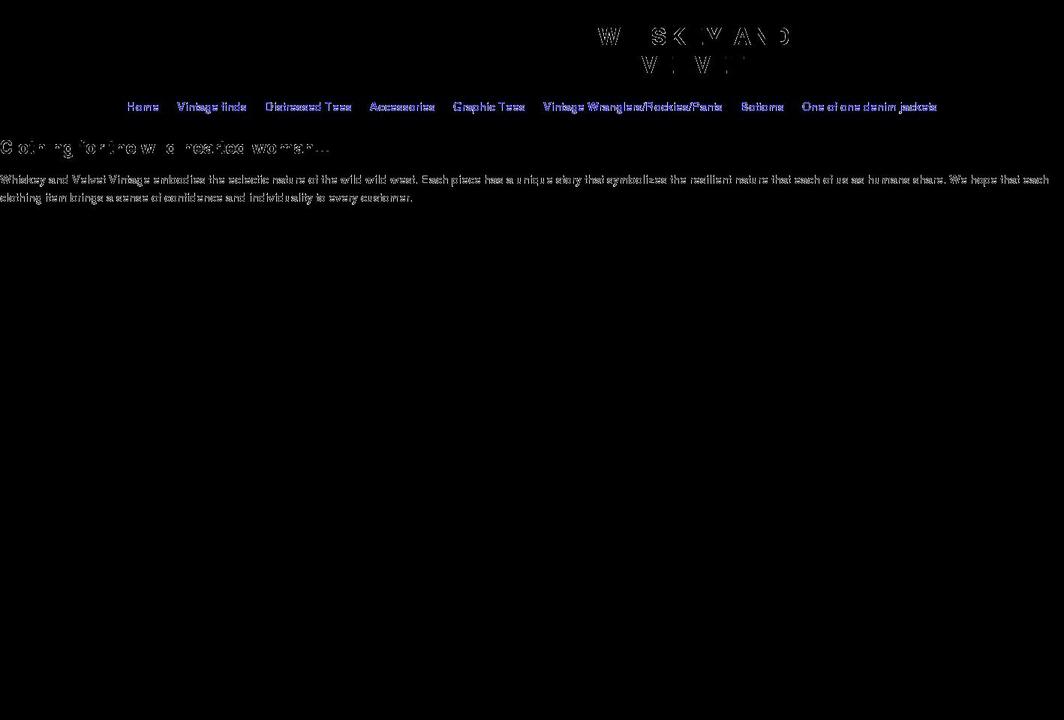 whiskeynvelvet.com shopify website screenshot