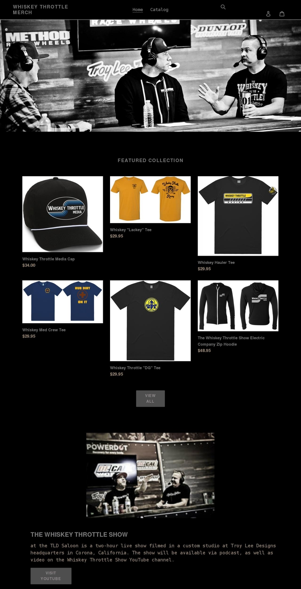 whiskeythrottlemerch.com shopify website screenshot
