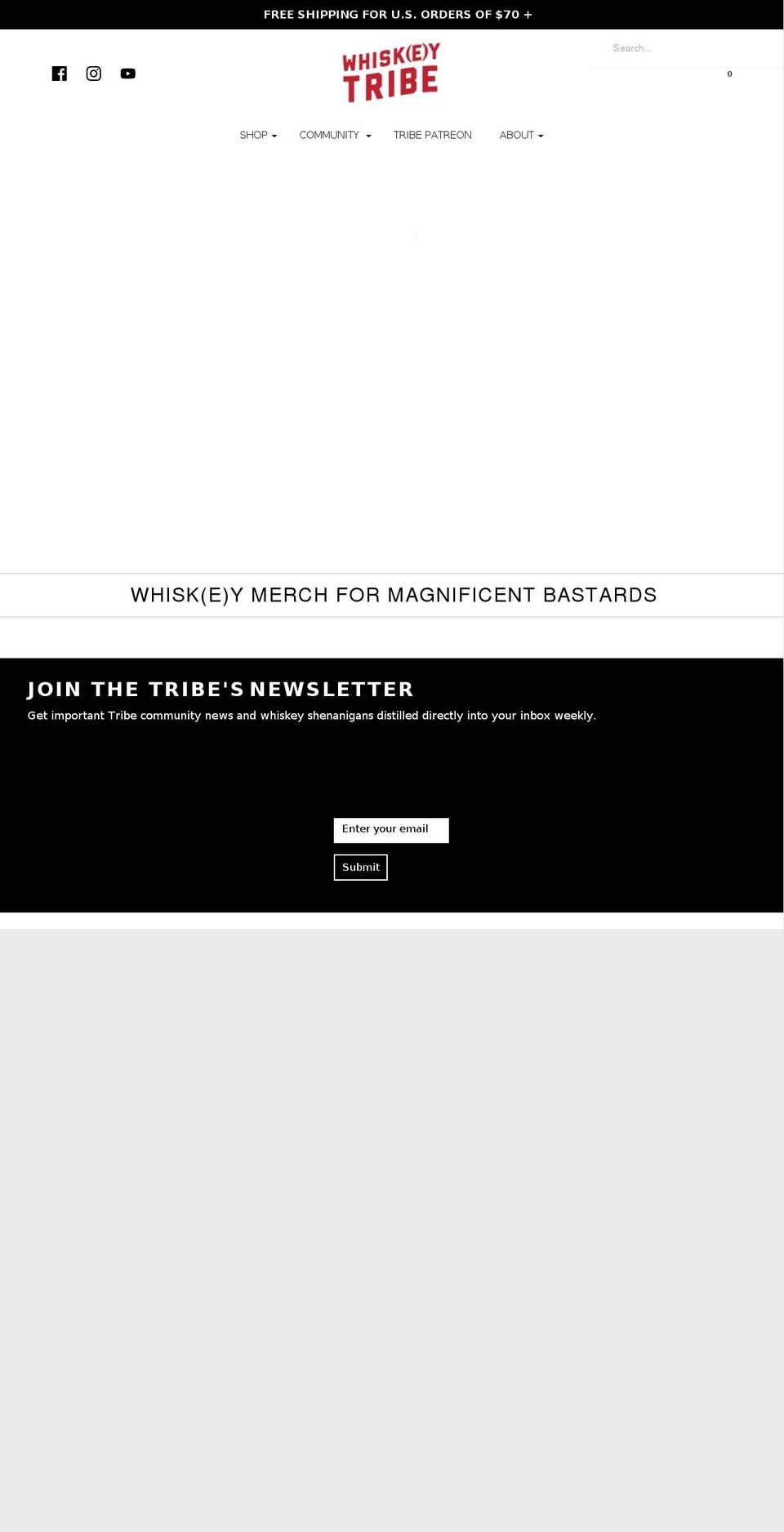 whiskeytribe.com shopify website screenshot