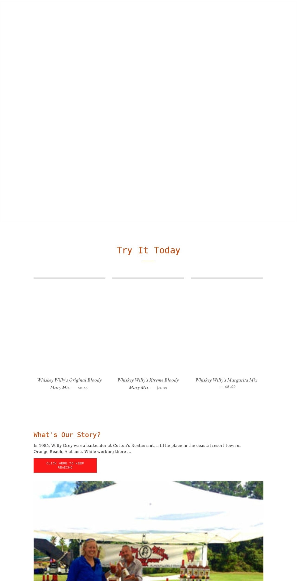 whiskeywillys.net shopify website screenshot
