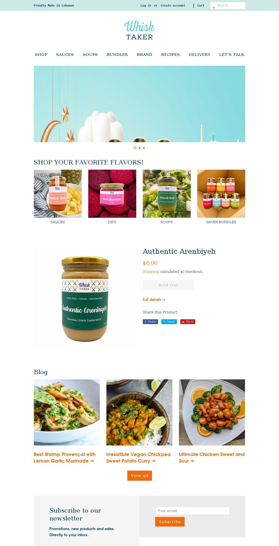 whisktakershop.com shopify website screenshot