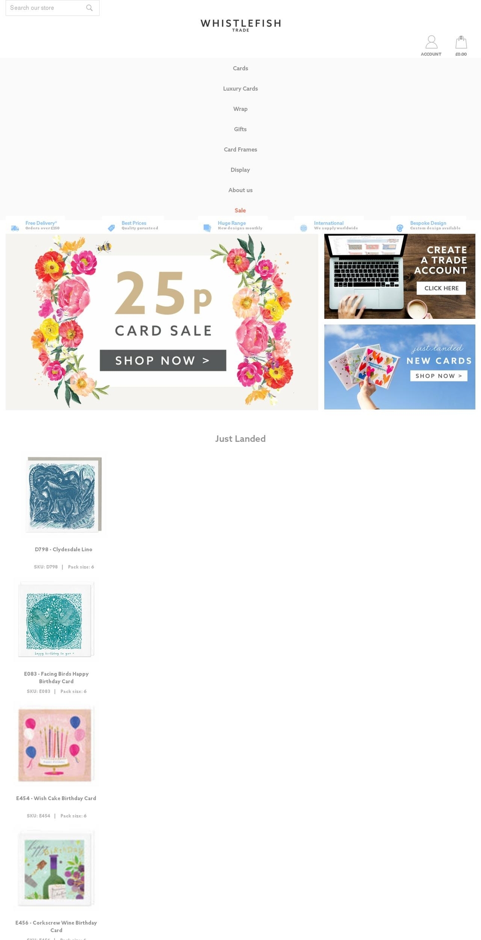 whistlefish-trade.com shopify website screenshot