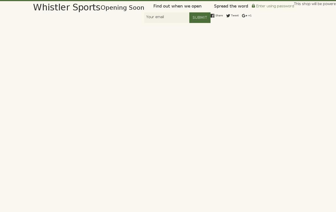 whistlersports.ca shopify website screenshot