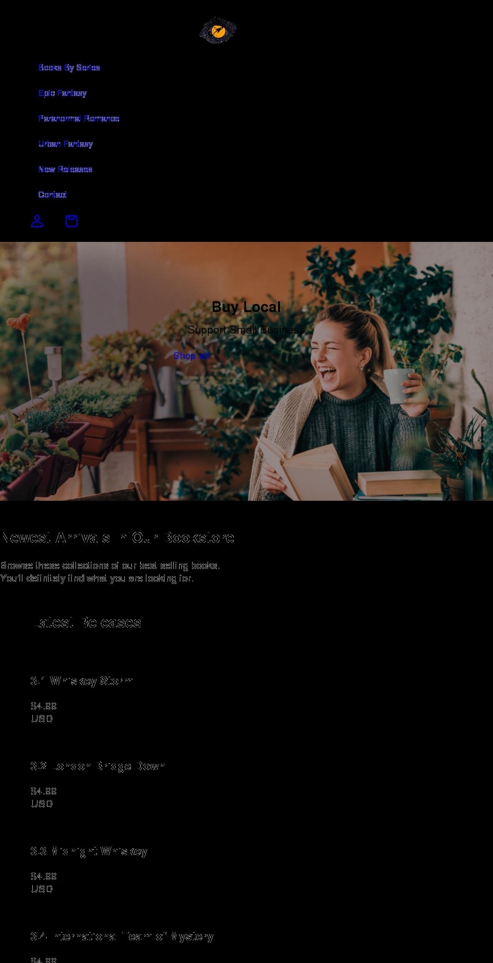 whistlingbookpress.com shopify website screenshot
