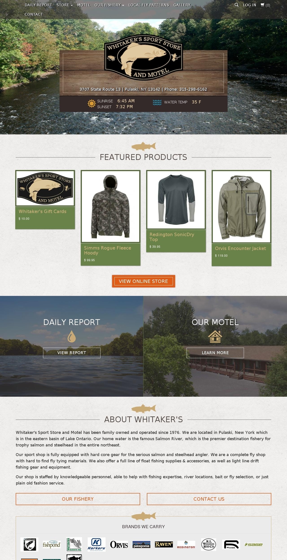 whitakers.com shopify website screenshot