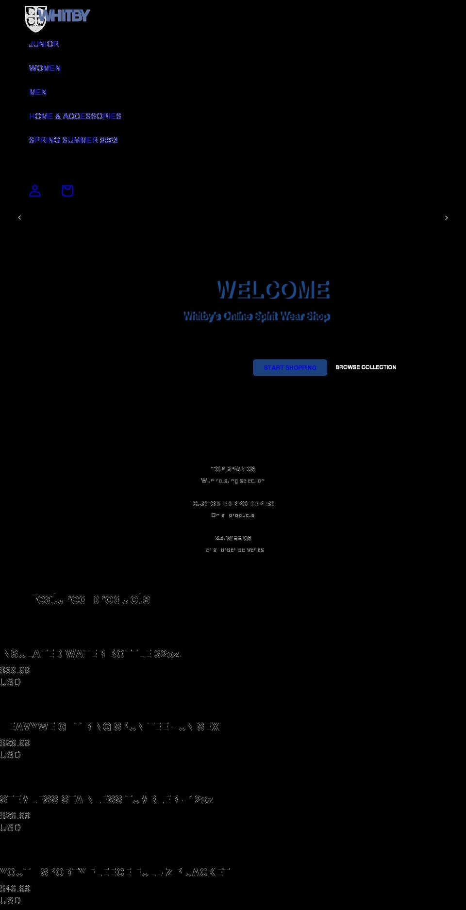 whitbyschool.shop shopify website screenshot