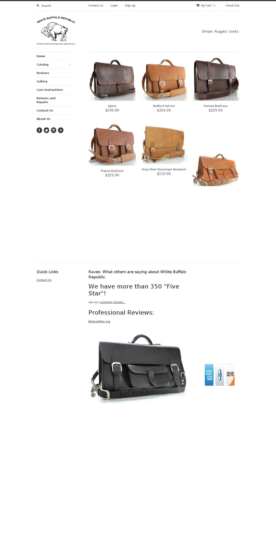 white-buffalo-republic.com shopify website screenshot