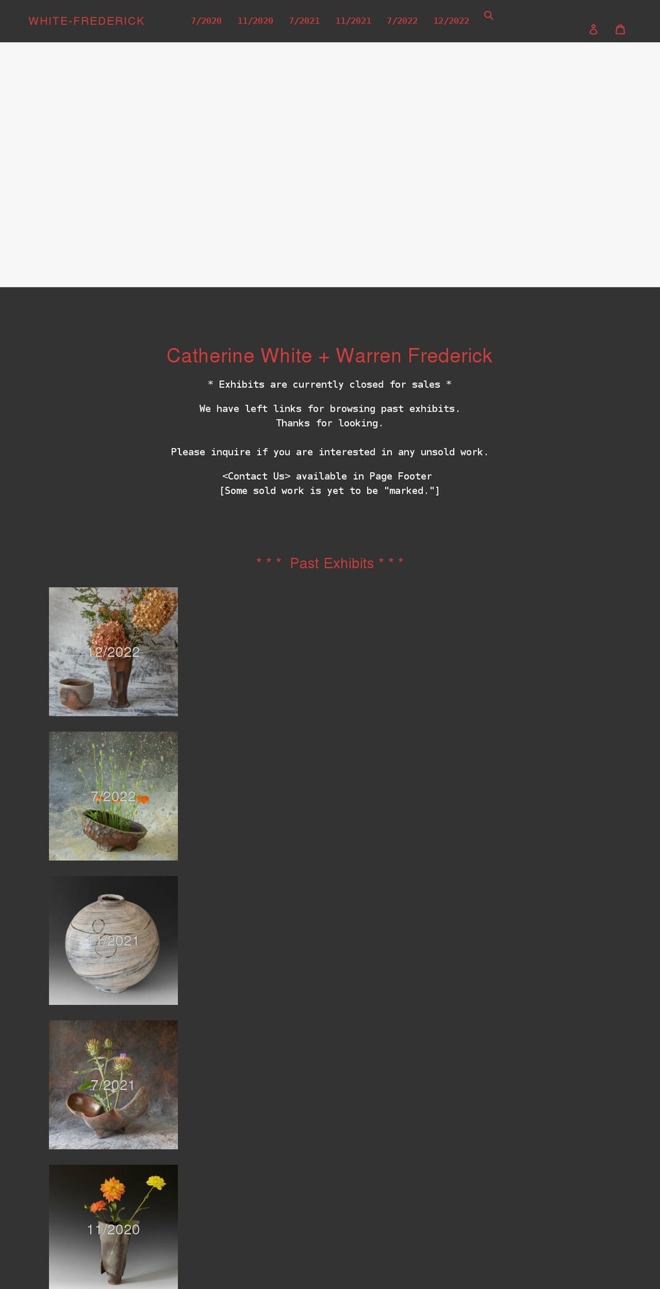 white-frederick.myshopify.com shopify website screenshot
