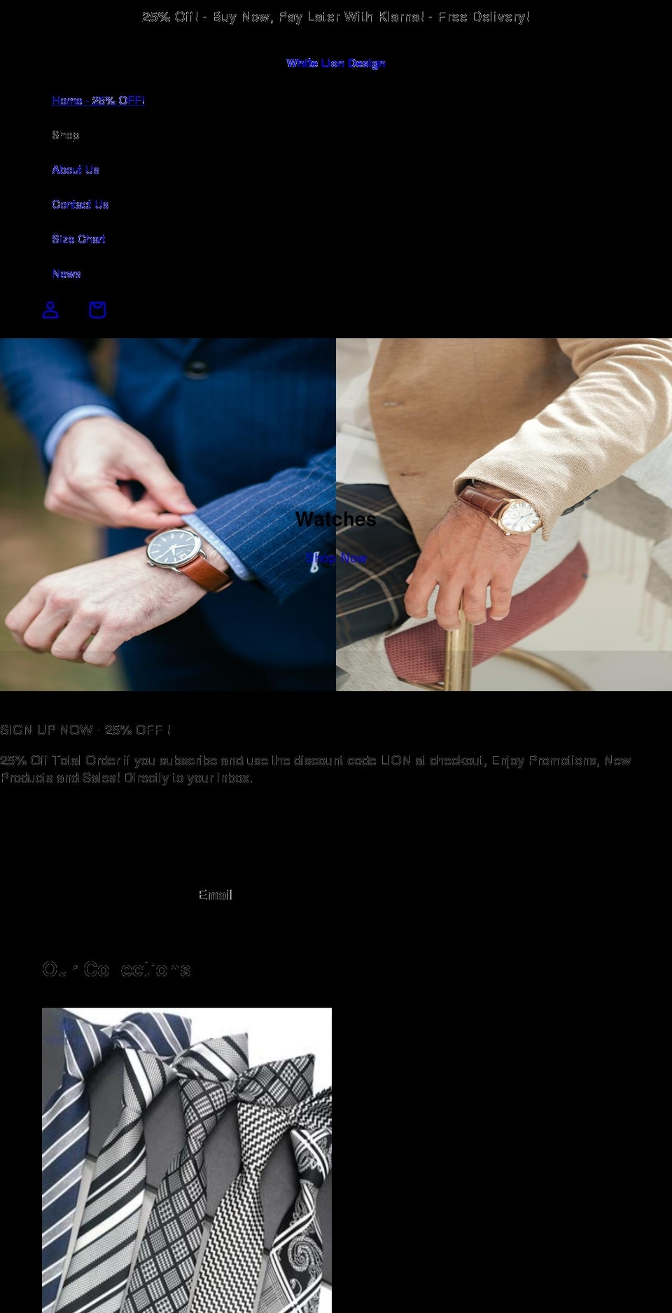 white-lion-design.com shopify website screenshot