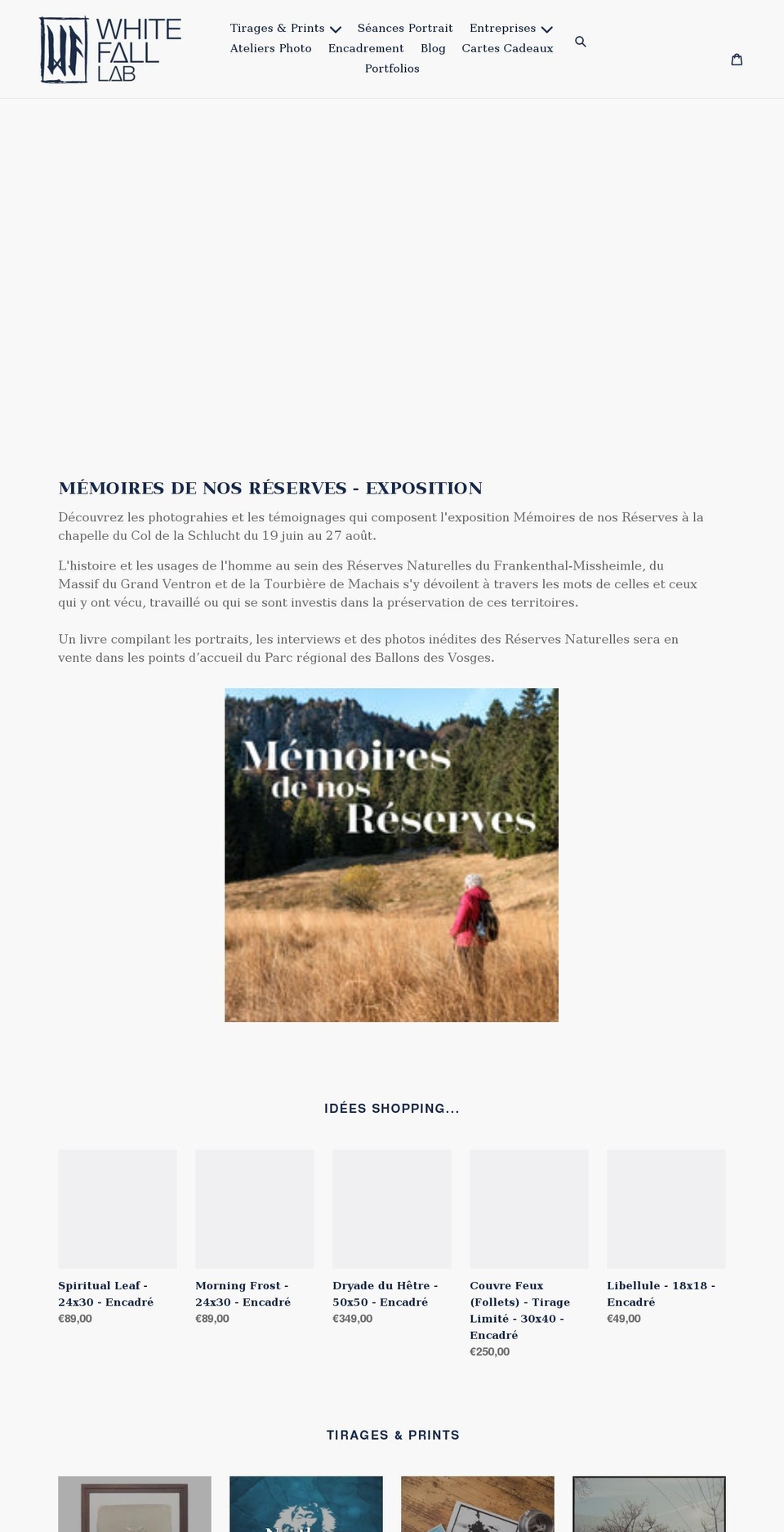 whitefall-lab.com shopify website screenshot
