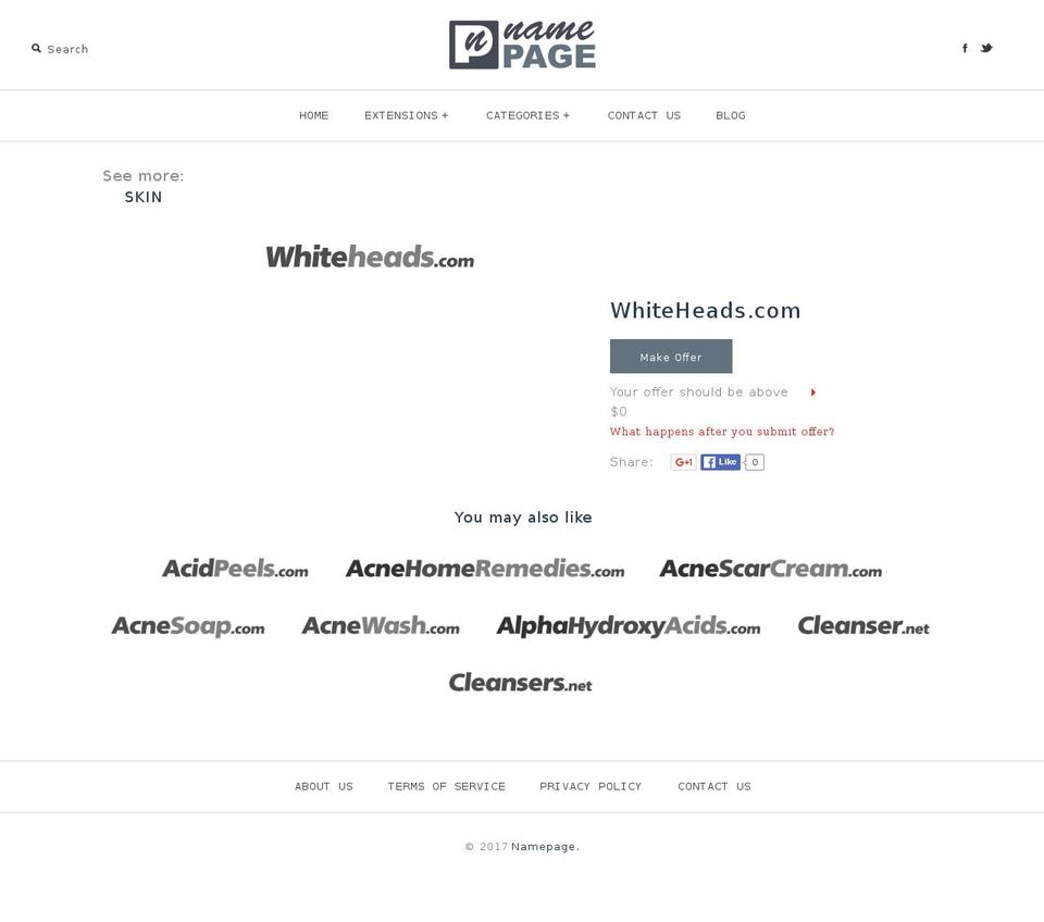 whiteheads.com shopify website screenshot