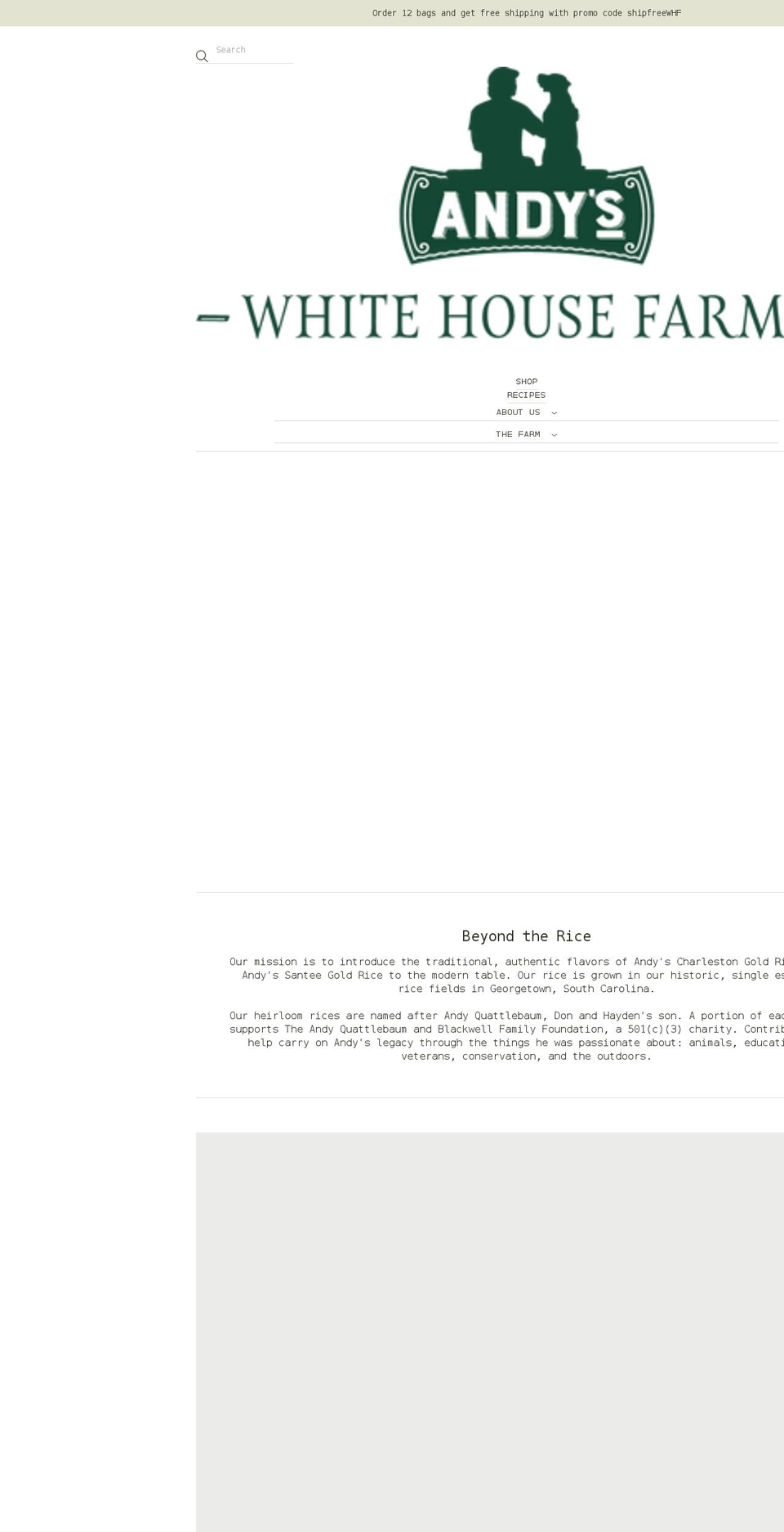 whitehousefarms.com shopify website screenshot