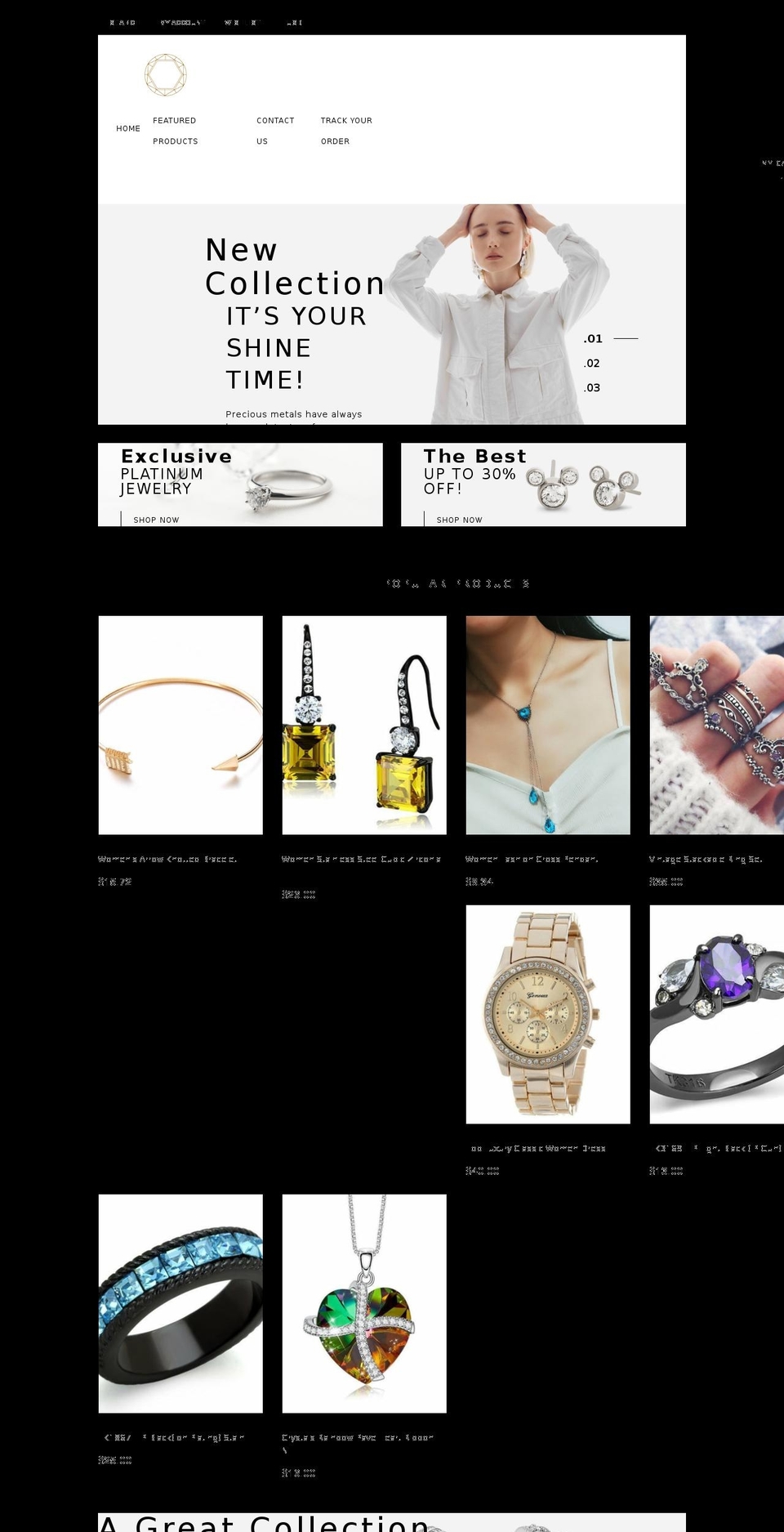 Jewelry Theme Shopify theme site example whitejewelery.com