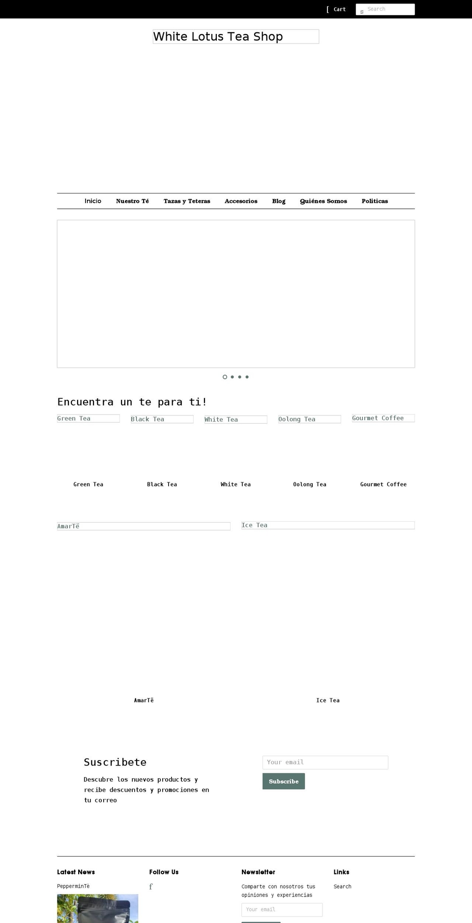 whitelotusteashop.com shopify website screenshot