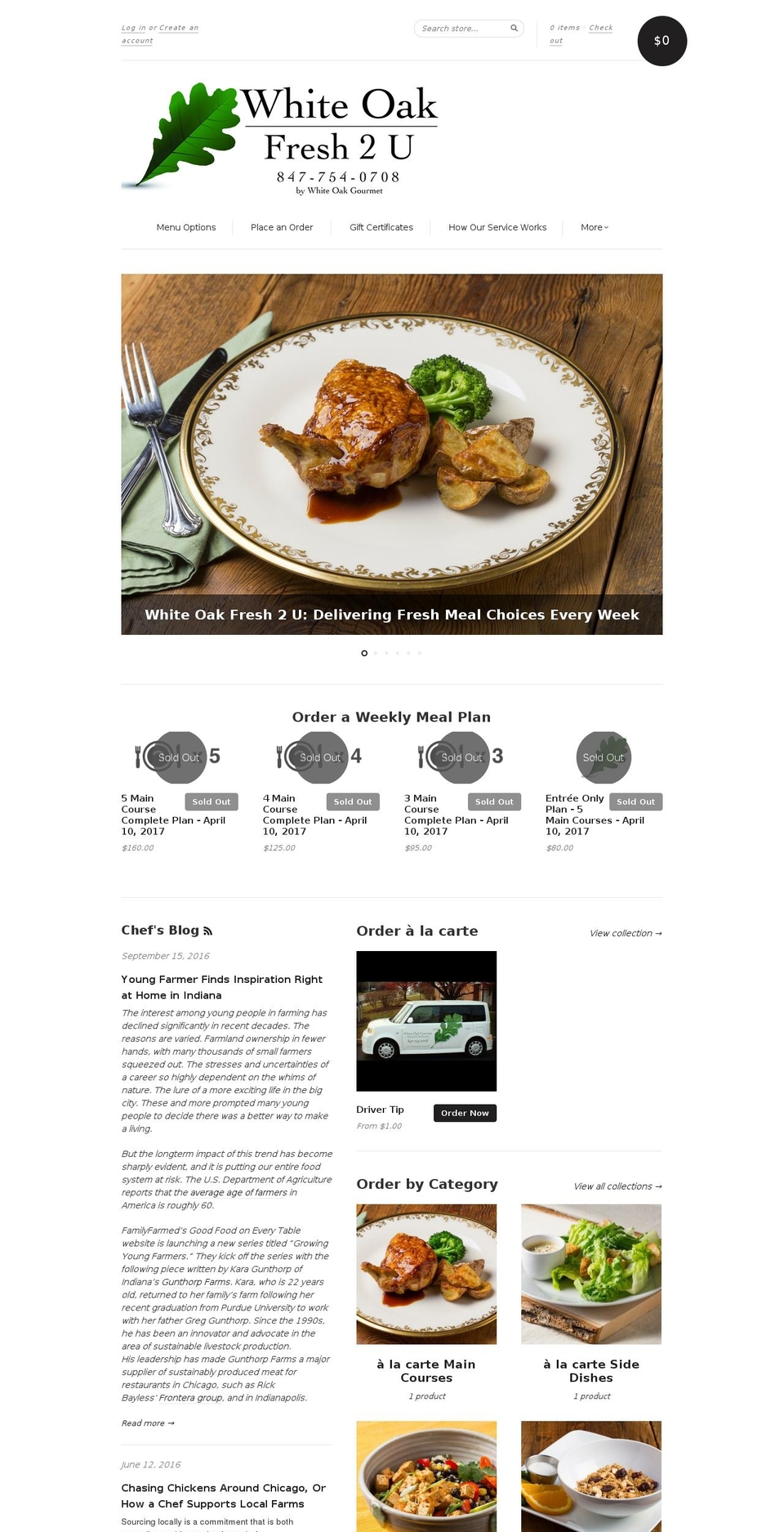 whiteoakgourmet.com shopify website screenshot