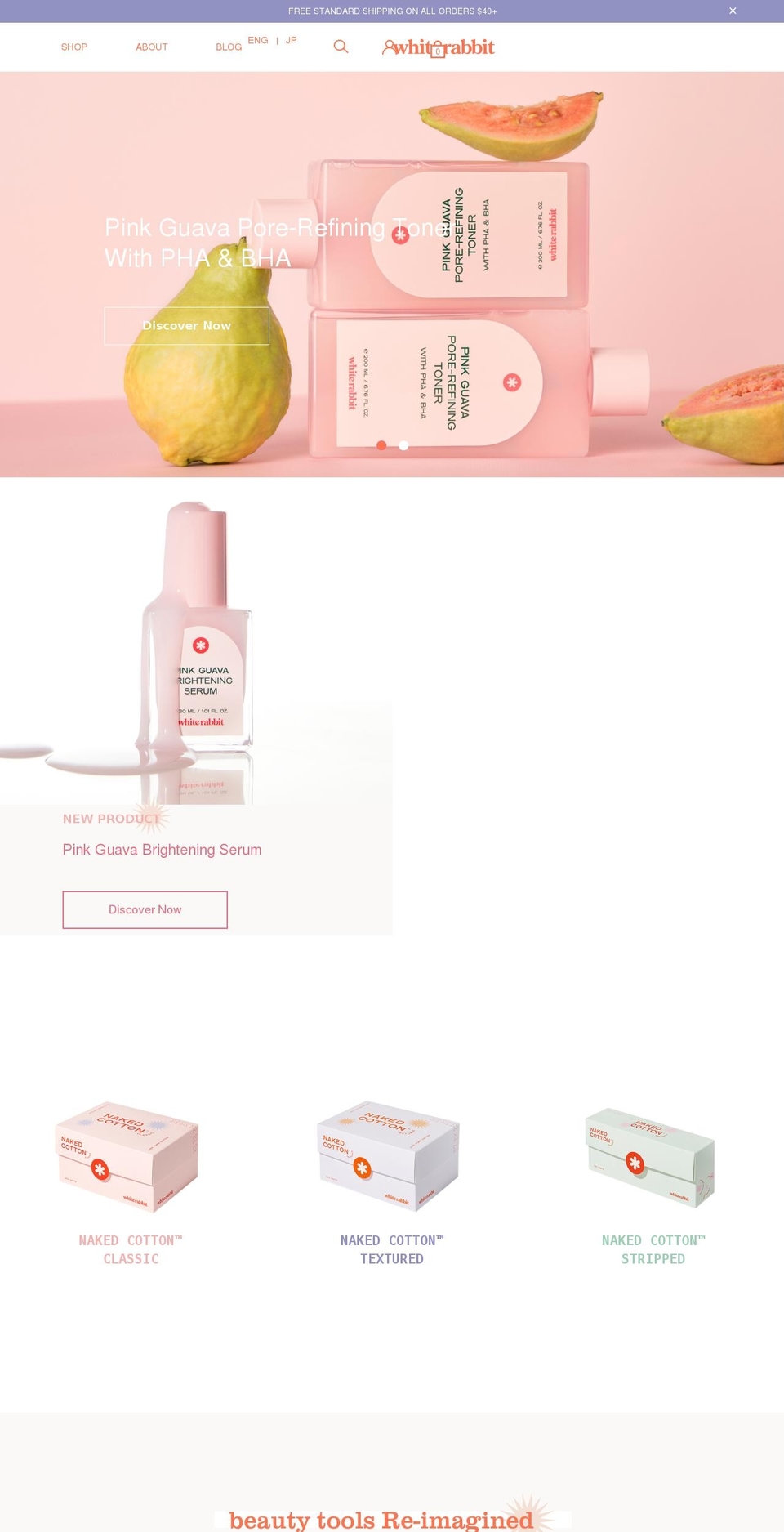 whiterabbit-beauty.com shopify website screenshot