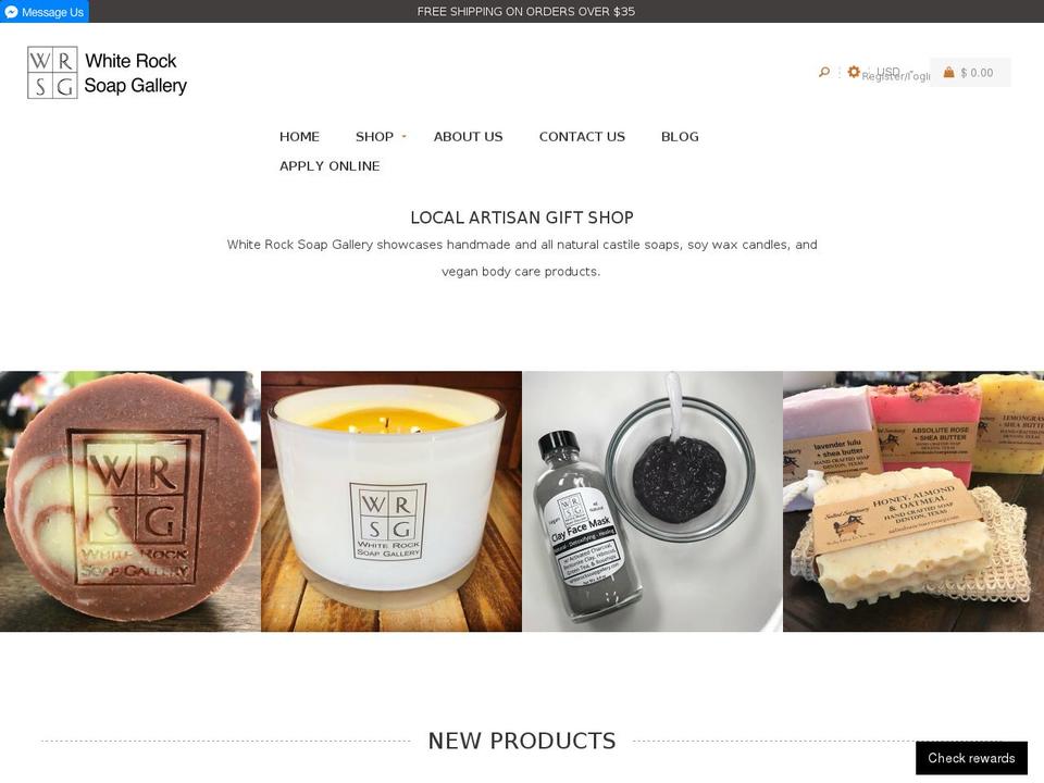 Superstore Shopify theme site example whiterocksoapgallery.com