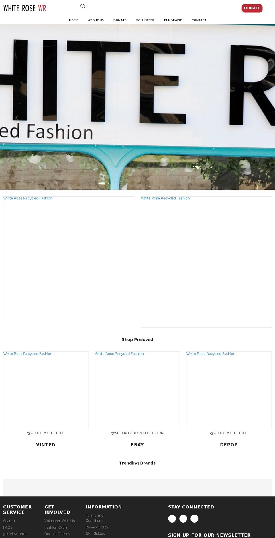 whiterosefashion.com shopify website screenshot
